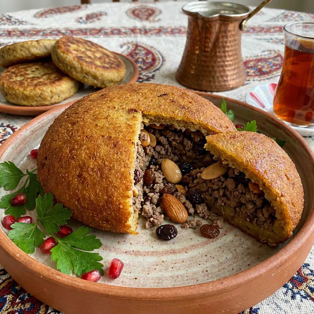 كبة موصلية محشوة باللوز والكشمش